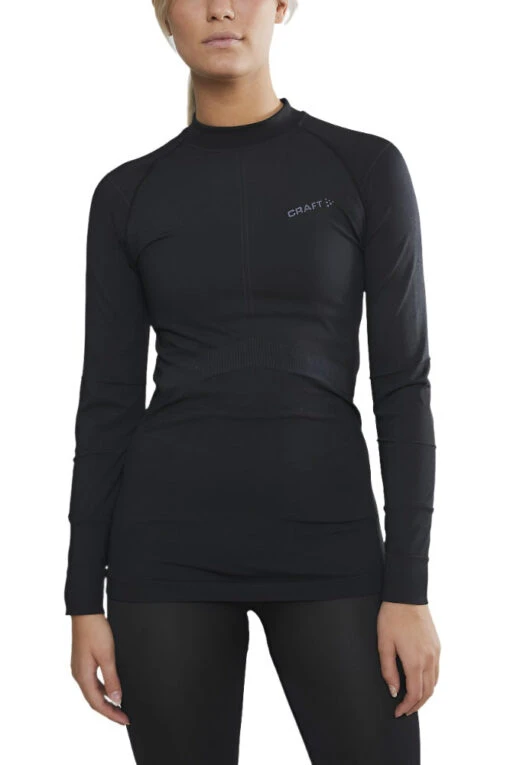 Craft Women's Active Intensity Crewneck Baselayer - Black/Asphalt (1907937-999995) -Running Sports Store 1907937 999995 Active Intensity CN LS C1 Preview