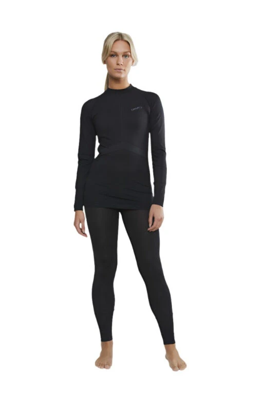 Craft Women's Active Intensity Crewneck Baselayer - Black/Asphalt (1907937-999995) -Running Sports Store 1907937 999995 Active Intensity CN LS C6 Preview