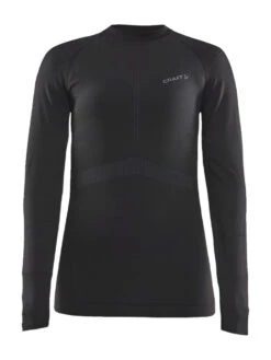 Craft Women's Active Intensity Crewneck Baselayer - Black/Asphalt (1907937-999995) -Running Sports Store 1907937 999995 Active Intensity CN LS F Preview