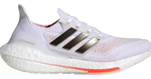 Adidas Women's UltraBoost 21 - White/Black/Solar Red (S23840) -Running Sports Store 20654899