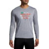 Brooks Men's Run Merry Distance Longsleeve - Heather Ash/Run Merry (211404047) -Running Sports Store 211404 047 MF Run Merry Distance Graphic LS