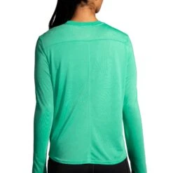 Brooks Women's Run Merry Distance Long Sleeve - Green/Run Merry (221563377) -Running Sports Store 221563 377 MB Run Merry Distance Graphic LS