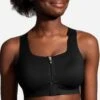 Brooks Women's Dare Zip Run Sports Bra - Black (350075001) -Running Sports Store 350075 001 mf Dare Zip bc3445bc 2283 4feb 8405 27e025bf9d6c