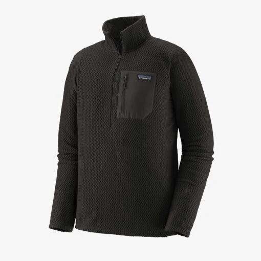 Patagonia Men's R1 Air Zip Neck - Black (40245BLK) -Running Sports Store 40245 BLK