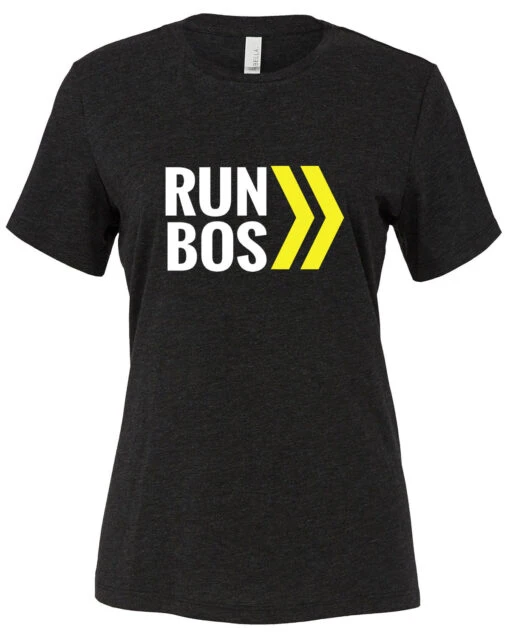 Women's RUN BOS Relaxed Triblend Short Sleeve Tee (TS-RUNBOS-6413) -Running Sports Store 6413 ab z FF