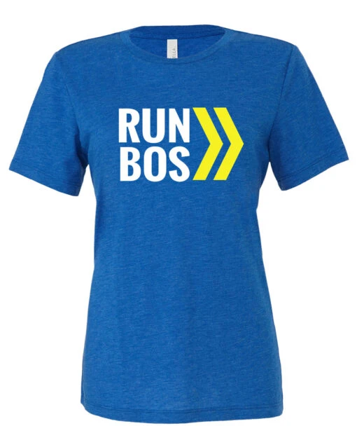 Women's RUN BOS Relaxed Triblend Short Sleeve Tee (TS-RUNBOS-6413) -Running Sports Store 6413 cz z FF