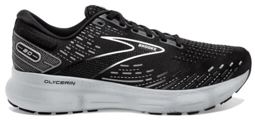 Brooks Men's Glycerin 20 -Running Sports Store Brooks Mens Glycerin 20 Black White Alloy 1