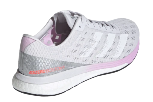 Adidas Women's Adizero Boston 9 - Dash Grey/Footwear White/Clear Lilac (FW2213) -Running Sports Store FW2213 FTW photo back lateral top transparent