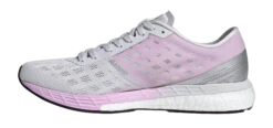 Adidas Women's Adizero Boston 9 - Dash Grey/Footwear White/Clear Lilac (FW2213) -Running Sports Store FW2213 FTW photo side medial center transparent