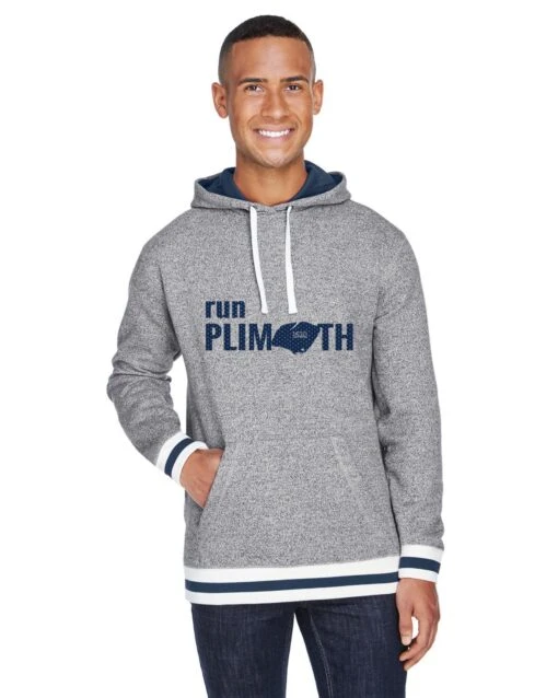 Marathon Sports Unisex Run Plymouth Hoodie - Pepper/Navy (TS-RUNPLIMOTHPN) -Running Sports Store JA8701 DK