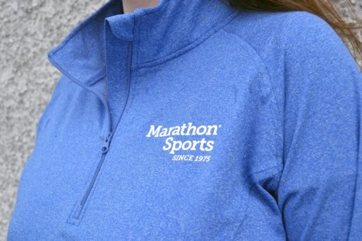 Marathon Sports Women's Logo Half Zip -Running Sports Store MS half zip w detail scaled