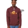 Unisex Running Cider Donut Hoodie -Running Sports Store MaroonHoodieDonutRun