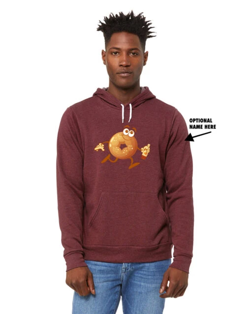 Unisex Running Cider Donut Hoodie -Running Sports Store MaroonHoodieDonutRun