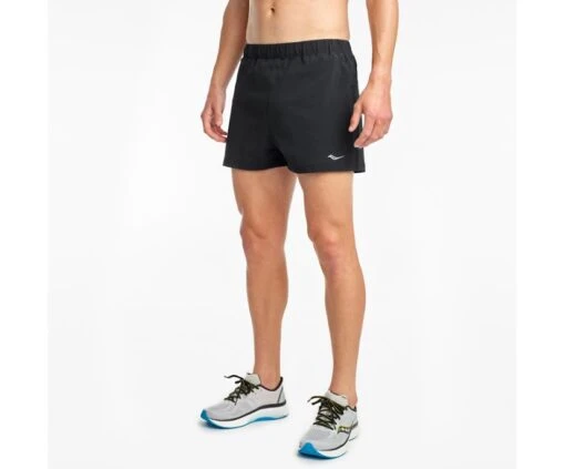 Saucony Men's Outpace 3" Short (SAM800242) -Running Sports Store SAM800242 BK 1