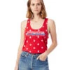 Women's Manchester Racerback Stars And Stripes Tank - Red (RUNMANCH-AA1927P-TRS) -Running Sports Store aa1927p n1 z 3