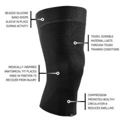 CEP Mid Support Knee Sleeve -Running Sports Store cep mid knee sleeve black 3