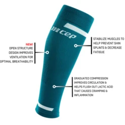 CEP Men's 4.0 Compression Calf Sleeve - Petrol (WS309R) -Running Sports Store cepmenspetrol1