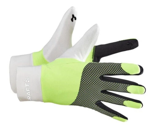 Craft ADV Lumen Fleece Glove - Ash White/Flumino (1909838-895851) -Running Sports Store ezgif.com gif maker 2022 08 29T113913.606