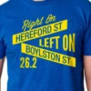 Right On Left On Men's Street Signs Cotton Tee -Running Sports Store m classic cotton b front