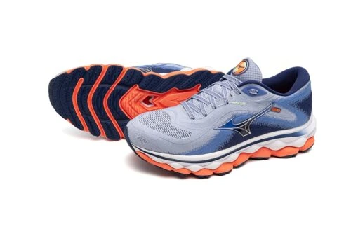 Mizuno Women's Wave Sky 7 -Running Sports Store mizuno womens wave sky 7 blue heron 9